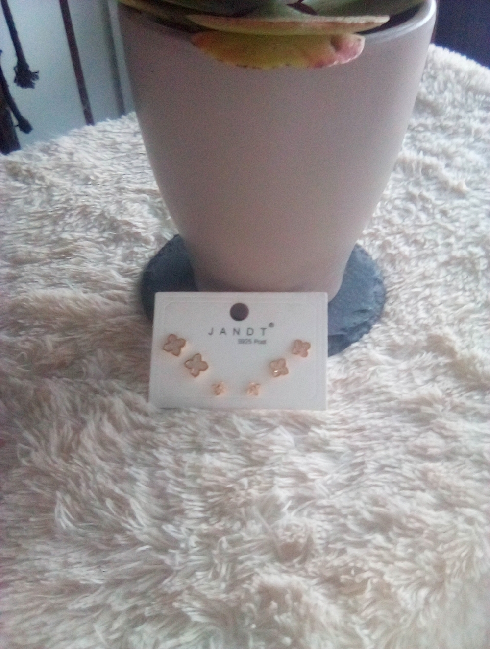 2/$20 Gold Plated Clover Stud Earring Set - 3 Pairs - Picture 4 of 7